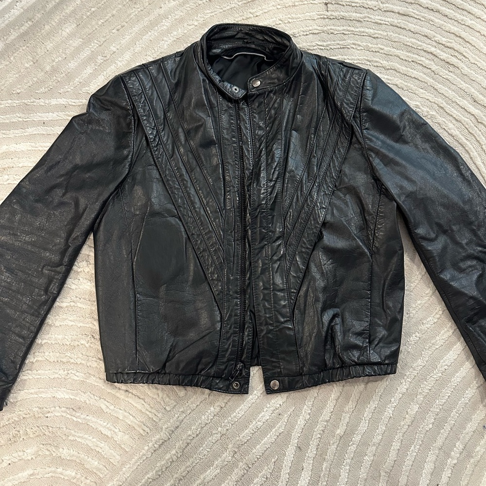 Leather Bomber Jacket